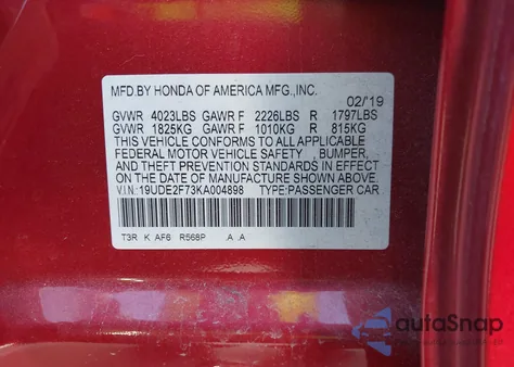 2019 Acura Ilx Premium Package/Technology Package z USA, uszkodzony, nr VIN 19UDE2F73KA004898